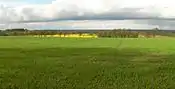 Blick auf Ackerflächen am Standort der Wüstung