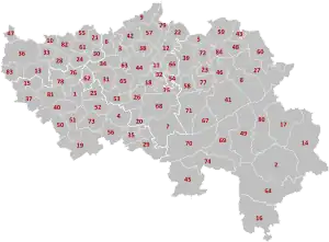 Gemeinden in der Provinz Lüttich