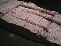 Modell eines Murus Gallicus (Bauprinzip wie bei der Burgmauer in Kempfeld)