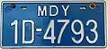 Nummernschild eines Reisefahrzeugs