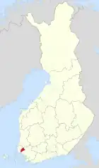 Lage von Mynämäki in Finnland