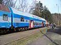 ČD-Baureihe 749 mit Doppelstockwagen