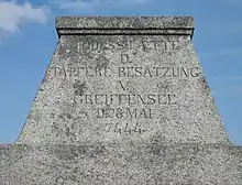 Inschrift auf dem Gedenkstein