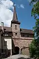 Sogenanntes Hallertor, mit Torturm Grünes G