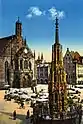 Hauptmarkt in Nürnberg (Chromolithografie)