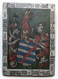 Aufschwörungstafel (1508) des Deutschordens-Ritters Jörg Marschalk (von Ebneth) in St. Jakob (Nürnberg)