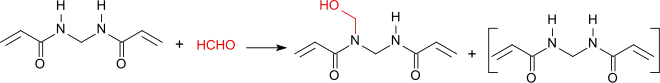 Umsetzung von N,N′-Methylenbisacrylamid mit Formaldehyd