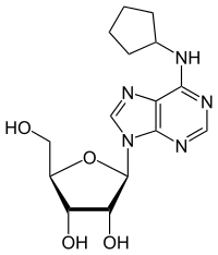 Strukturformel von N6-Cyclopentyladenosin
