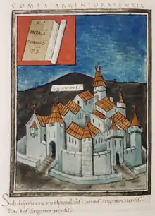 Notitia dignitatum: Darstellung des Castrum Argentoratum als Symbol der Zuständigkeit des Comes für den Abschnitt des Rheinlimes in der Region um Argentorate