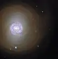 Hochaufgelöste Aufnahme des Zentrums, erstellt mithilfe des Hubble-Weltraumteleskops