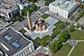 Blick auf die Kathedrale aus der Luft