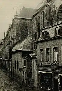Südseite mit Loretokapelle und Kreuzigungsnische, vor 1894