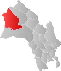 Lage der Kommune in der Provinz Buskerud