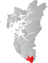 Lage der Kommune in der Provinz Rogaland