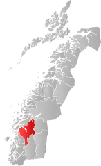 Lage der Kommune in der Provinz Nordland
