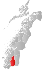 Lage der Kommune in der Provinz Nordland