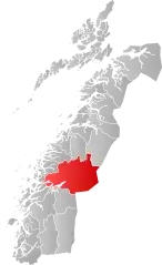 Lage der Kommune in der Provinz Nordland