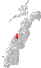 Lage der Kommune in der Provinz Nordland