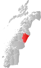 Lage der Kommune in der Provinz Nordland