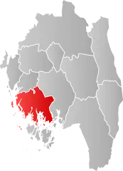 Lage der Kommune in der Provinz Østfold