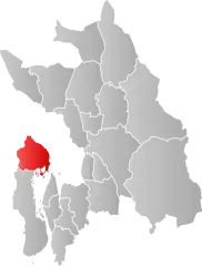 Lage der Kommune in der Provinz Akershus