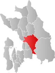 Lage der Kommune in der Provinz Akershus