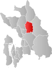 Lage der Kommune in der Provinz Akershus