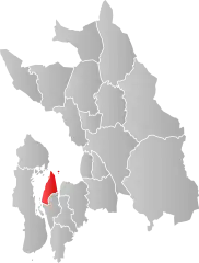 Lage der Kommune in der Provinz Akershus