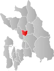 Lage der Kommune in der Provinz Akershus