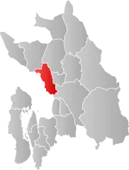 Lage der Kommune in der Provinz Akershus