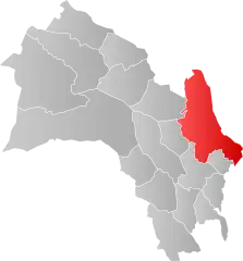 Lage der Kommune in der Provinz Buskerud