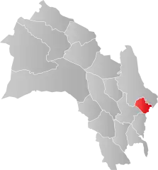 Lage der Kommune in der Provinz Buskerud