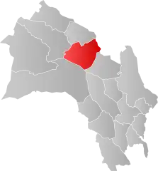 Lage der Kommune in der Provinz Buskerud