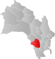 Lage der Kommune in der Provinz Buskerud