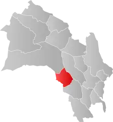 Lage der Kommune in der Provinz Buskerud