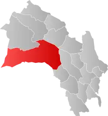 Lage der Kommune in der Provinz Buskerud