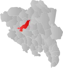 Lage der Kommune in der Provinz Innlandet