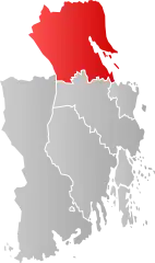 Lage der Kommune in der Provinz Vestfold