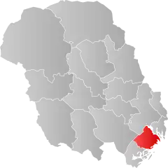 Lage der Kommune in der Provinz Telemark