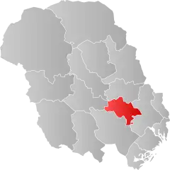 Lage der Kommune in der Provinz Telemark