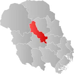 Lage der Kommune in der Provinz Telemark