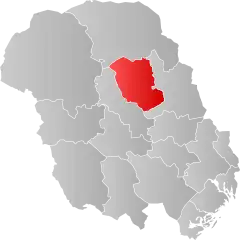 Lage der Kommune in der Provinz Telemark