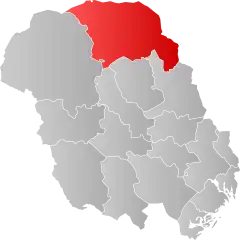 Lage der Kommune in der Provinz Telemark