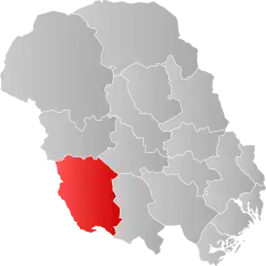 Lage der Kommune in der Provinz Telemark