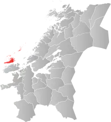 Lage der Kommune in der Provinz Trøndelag