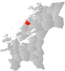 Lage der Kommune in der Provinz Trøndelag