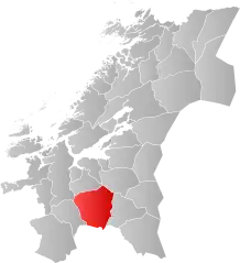 Lage der Kommune in der Provinz Trøndelag