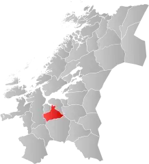 Lage der Kommune in der Provinz Trøndelag