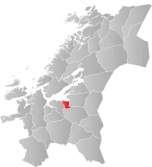 Lage der Kommune in der Provinz Trøndelag