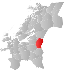 Lage der Kommune in der Provinz Trøndelag